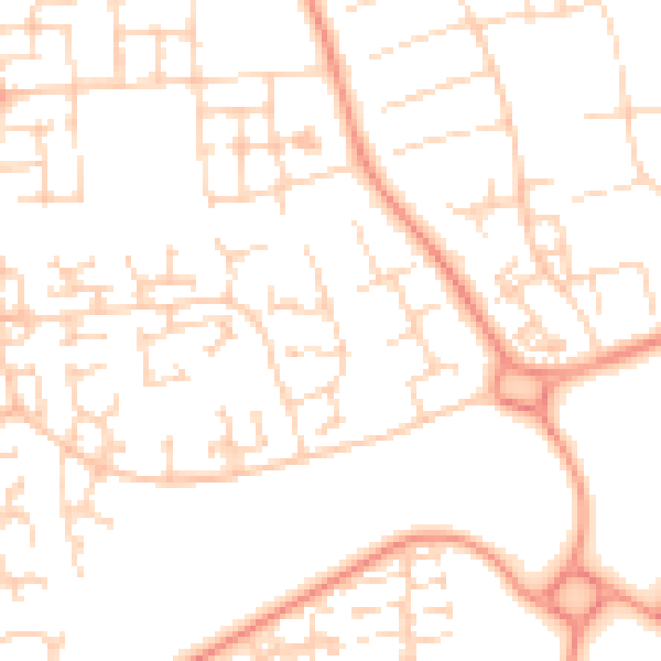 Daytime road noise heatmap for HU7 3EL