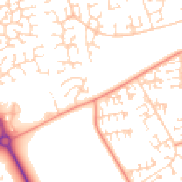 Daytime road noise heatmap for HU7 3EX