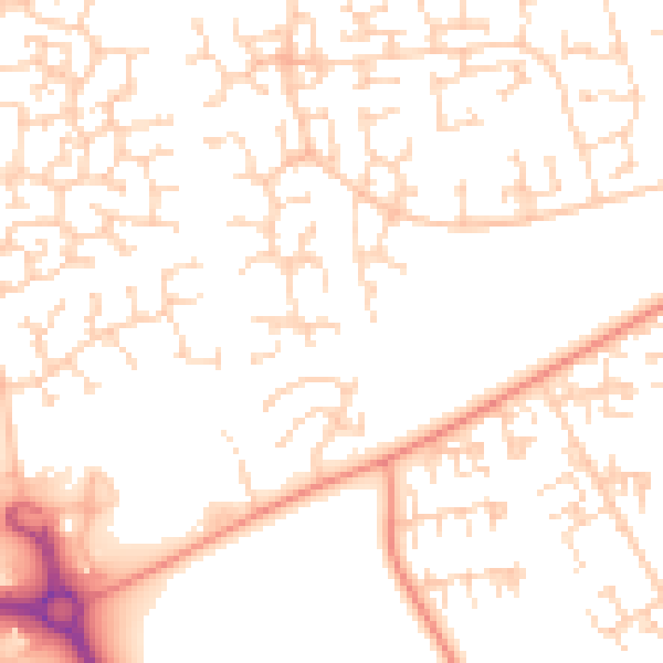Daytime road noise heatmap for HU7 3JA