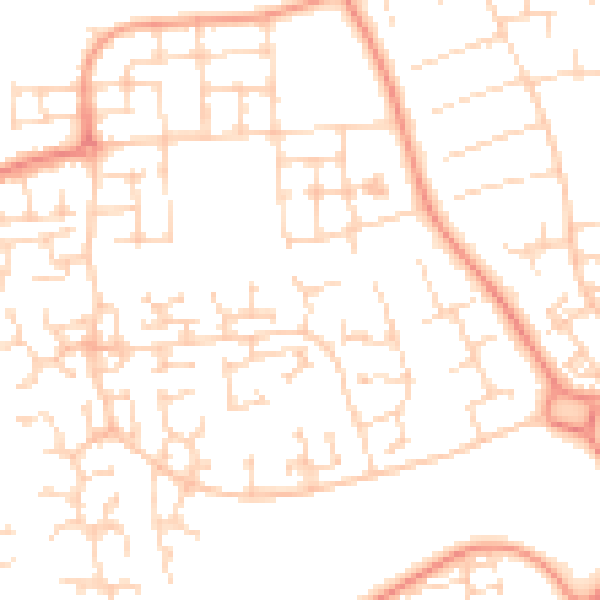Daytime road noise heatmap for HU7 3JB