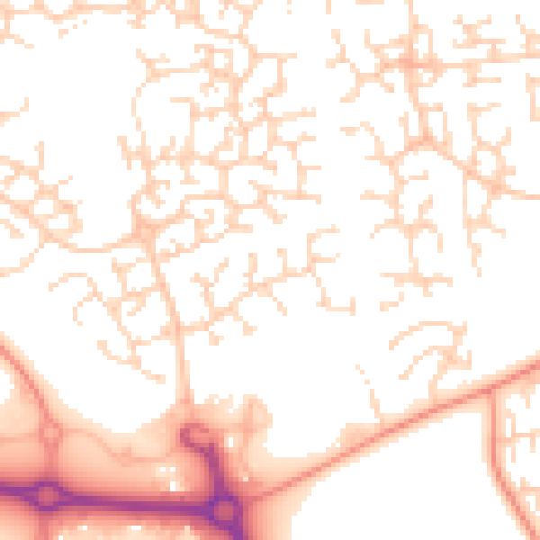Daytime road noise heatmap for HU7 3JF