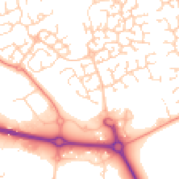 Daytime road noise heatmap for HU7 3JS