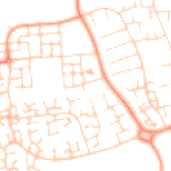 Daytime road noise heatmap for HU7 3LQ