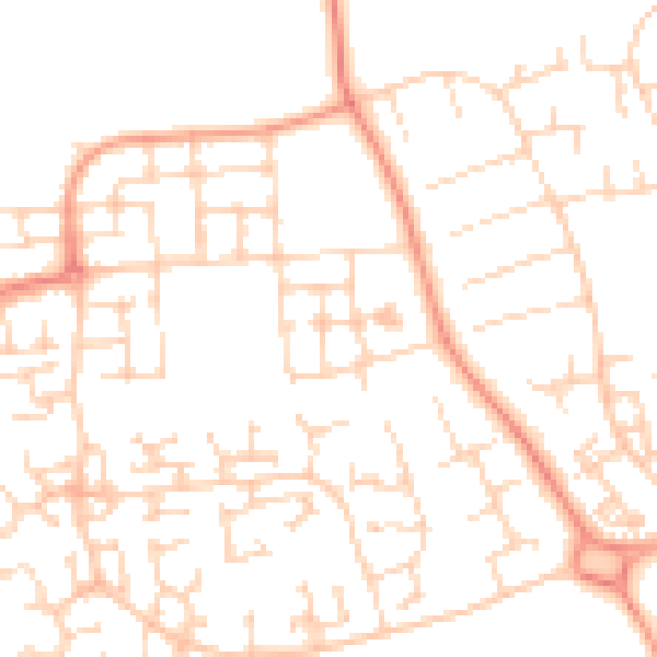 Daytime road noise heatmap for HU7 3LT