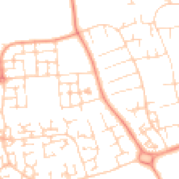 Daytime road noise heatmap for HU7 3LX