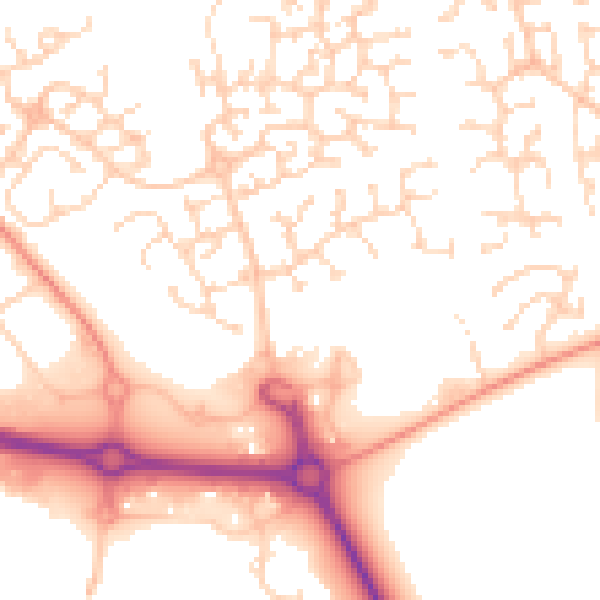 Daytime road noise heatmap for HU7 3NE