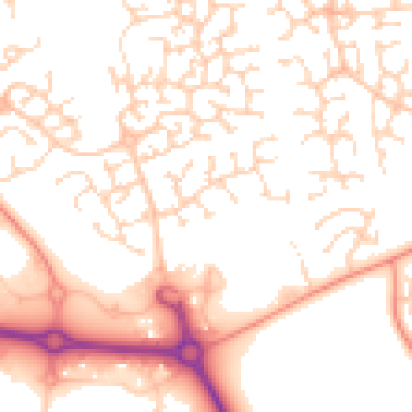 Daytime road noise heatmap for HU7 3NF