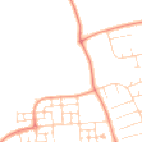 Daytime road noise heatmap for HU7 3PJ