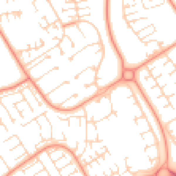Daytime road noise heatmap for HU7 4DA