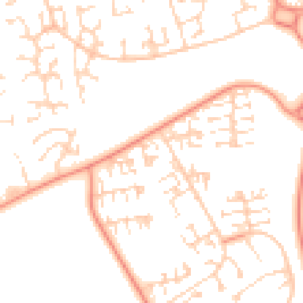 Daytime road noise heatmap for HU7 4ES