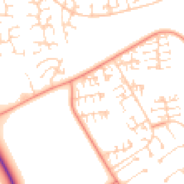 Daytime road noise heatmap for HU7 4EU