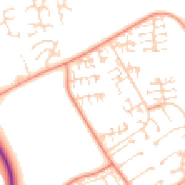 Daytime road noise heatmap for HU7 4EY