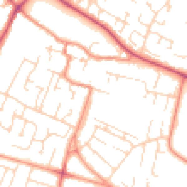 Daytime road noise heatmap for HU7 4FL