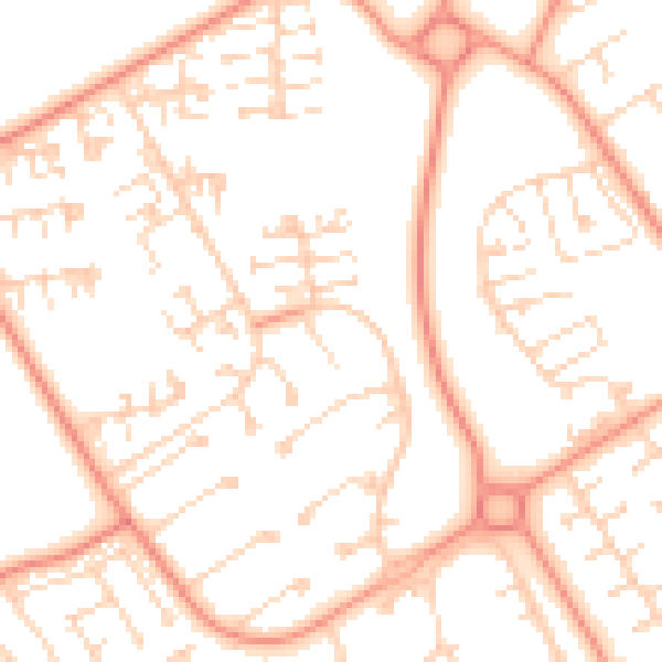Daytime road noise heatmap for HU7 4HP