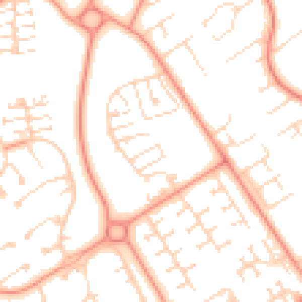 Daytime road noise heatmap for HU7 4HR