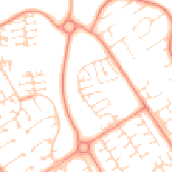 Daytime road noise heatmap for HU7 4HU