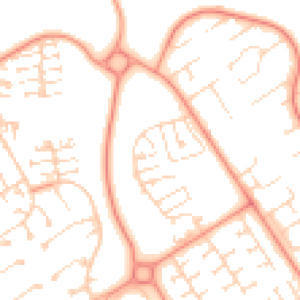 Daytime road noise heatmap for HU7 4HX