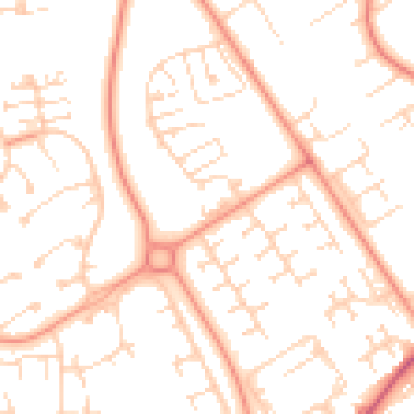 Daytime road noise heatmap for HU7 4JJ