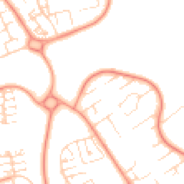 Daytime road noise heatmap for HU7 4LA