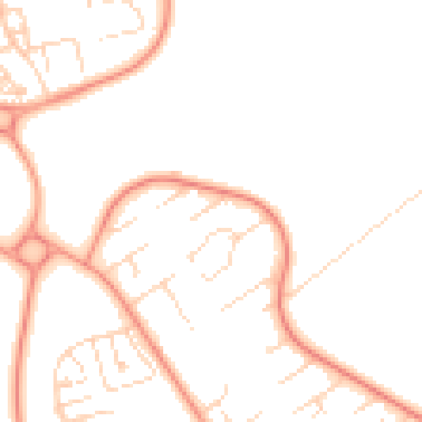Daytime road noise heatmap for HU7 4LD
