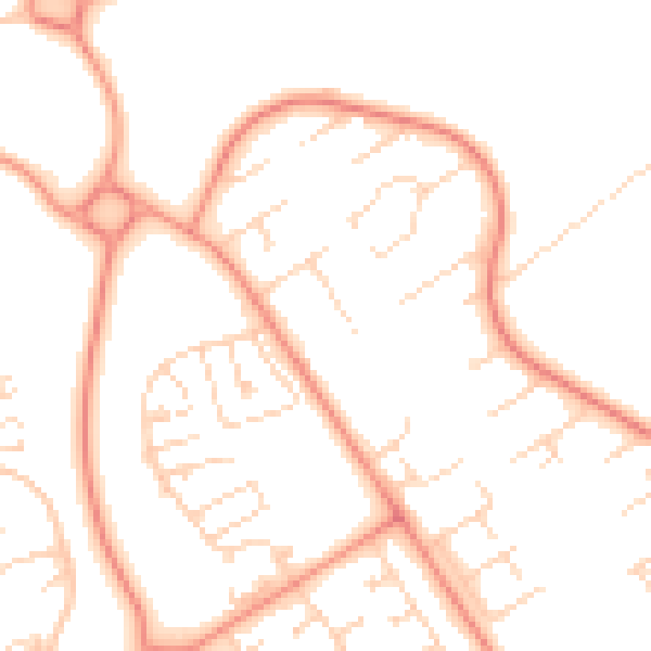Daytime road noise heatmap for HU7 4NH