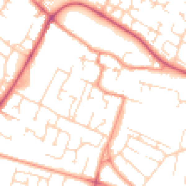 Daytime road noise heatmap for HU7 4QT