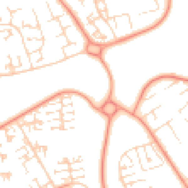 Daytime road noise heatmap for HU7 4QY