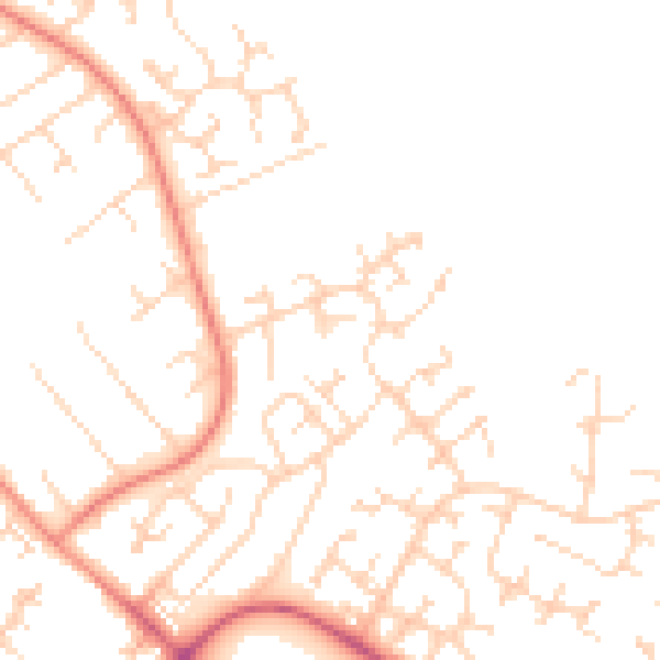 Daytime road noise heatmap for HU7 4SP