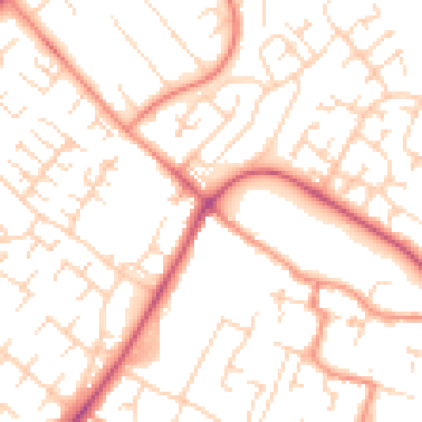 Daytime road noise heatmap for HU7 4TT