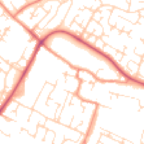 Daytime road noise heatmap for HU7 4UF