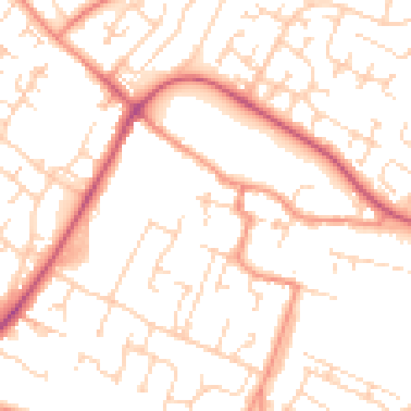 Daytime road noise heatmap for HU7 4UG