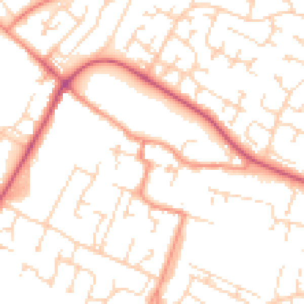 Daytime road noise heatmap for HU7 4UH