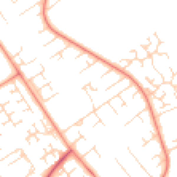 Daytime road noise heatmap for HU7 4WN