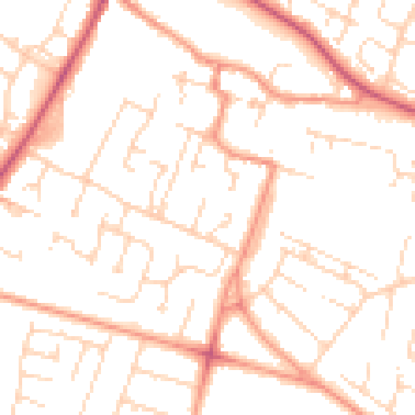 Daytime road noise heatmap for HU7 4XB