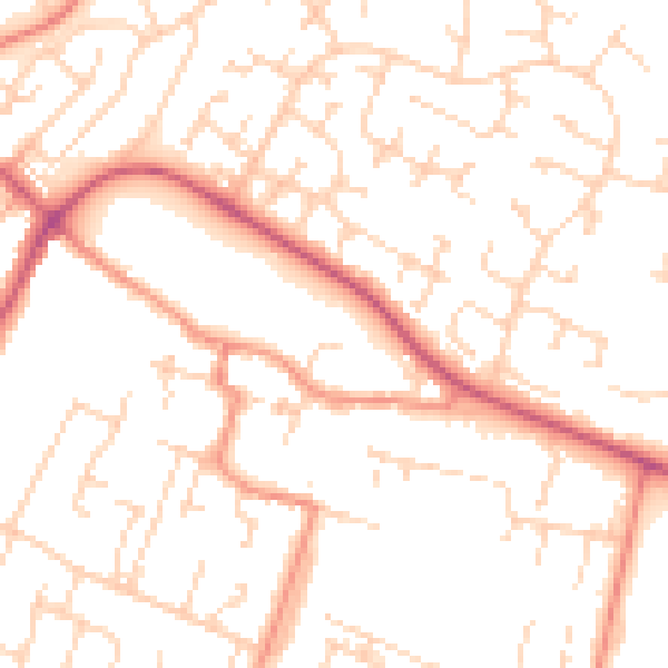 Daytime road noise heatmap for HU7 4XR