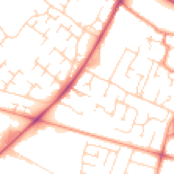 Daytime road noise heatmap for HU7 4XX