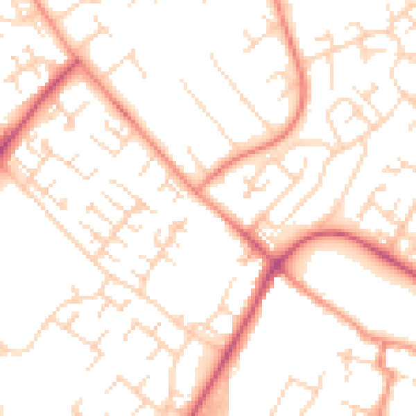Daytime road noise heatmap for HU7 4YH