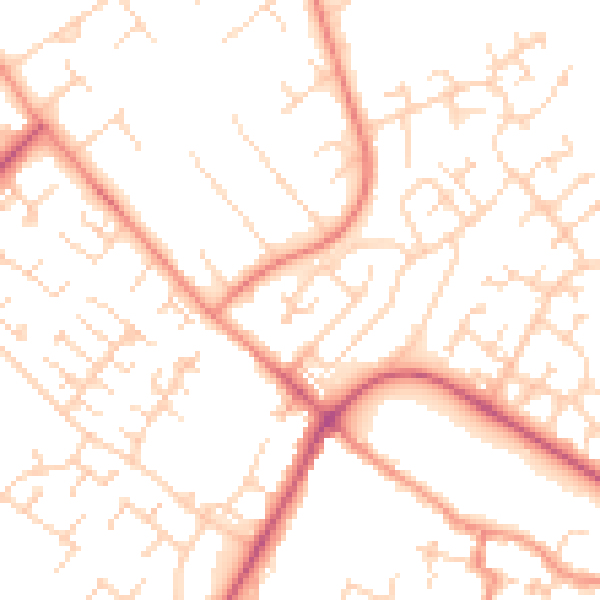 Daytime road noise heatmap for HU7 4YS