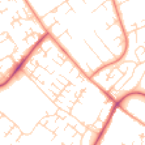 Daytime road noise heatmap for HU7 4YU