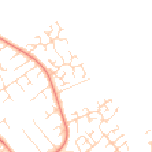 Daytime road noise heatmap for HU7 4ZL