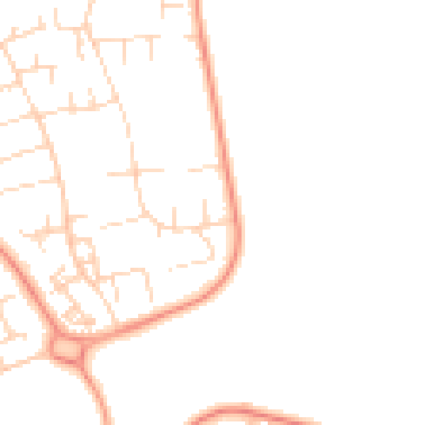 Daytime road noise heatmap for HU7 5AS