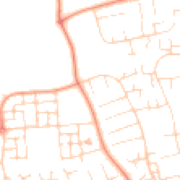 Daytime road noise heatmap for HU7 5AZ