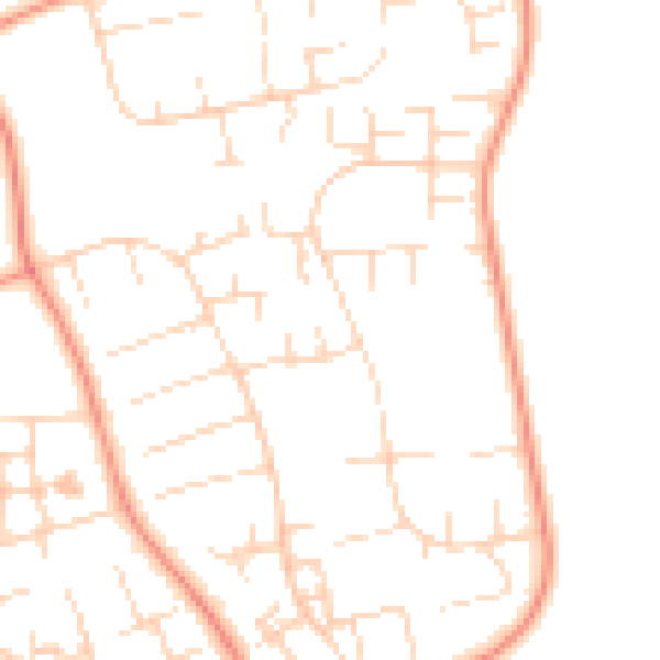 Daytime road noise heatmap for HU7 5BB