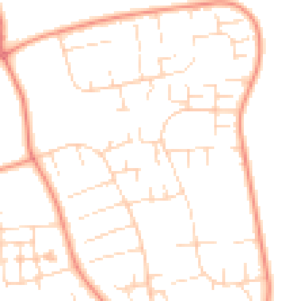 Daytime road noise heatmap for HU7 5BE