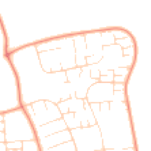 Daytime road noise heatmap for HU7 5DA
