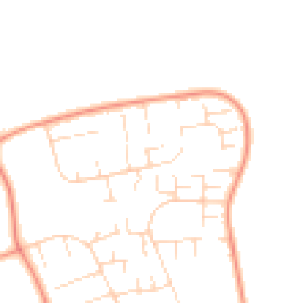 Daytime road noise heatmap for HU7 5DJ