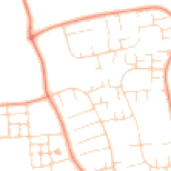Daytime road noise heatmap for HU7 5EY
