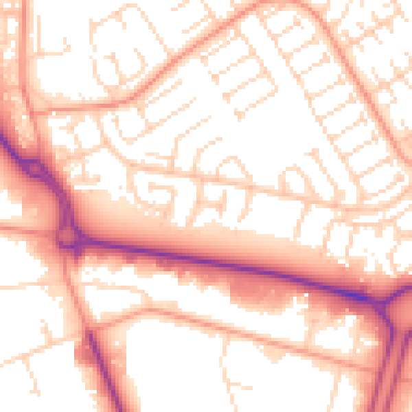 Daytime road noise heatmap for HU7 6DR