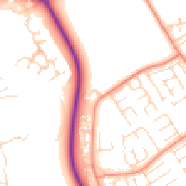 Daytime road noise heatmap for HU7 6EF