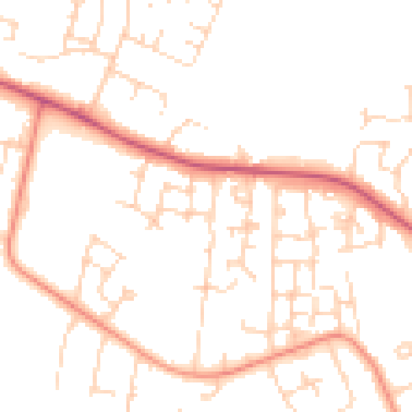 Daytime road noise heatmap for HU8 0AF